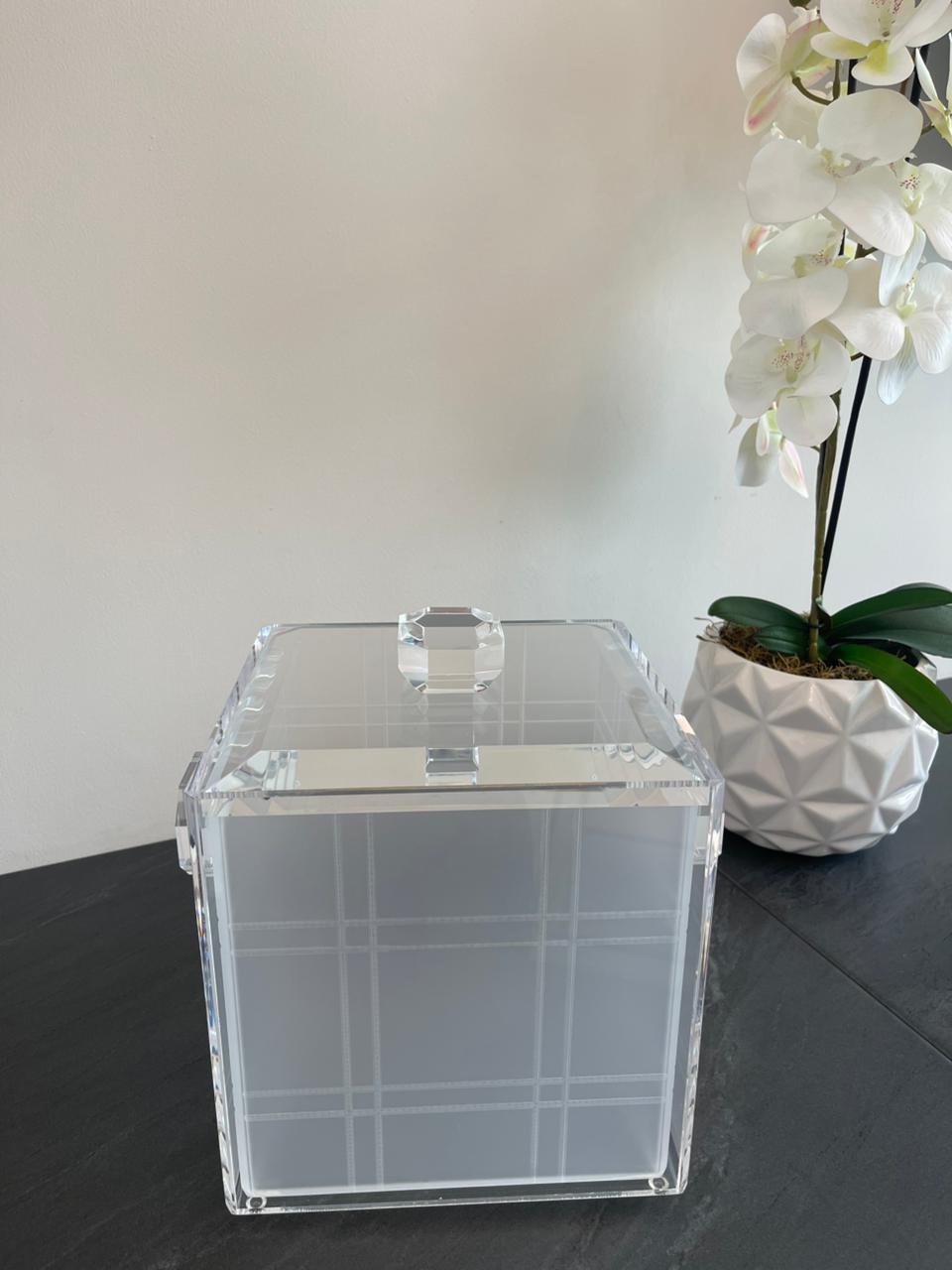 HIELERA DE ACRÍLICO CON AGARRADERA DIAMANTE