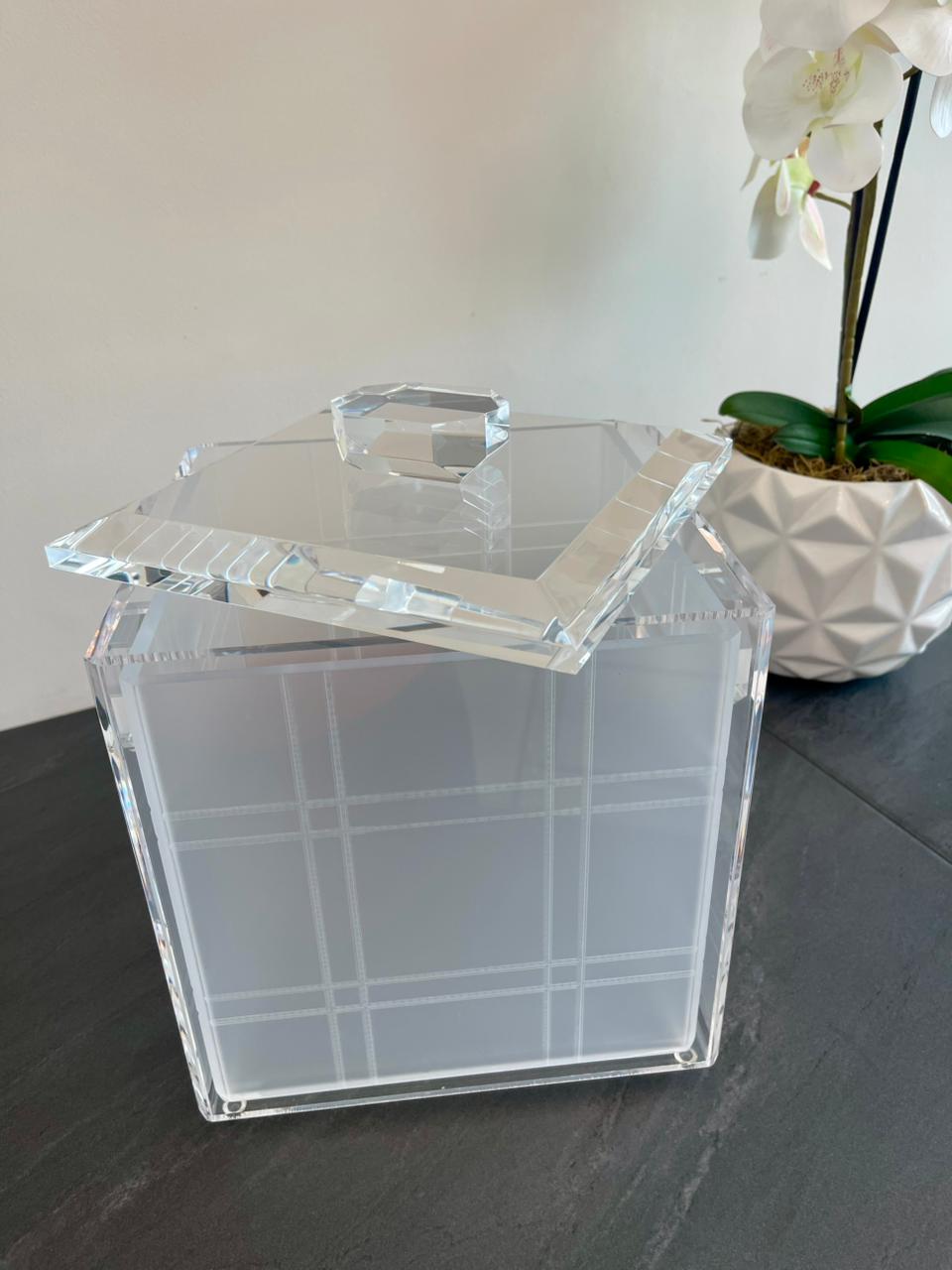 HIELERA DE ACRÍLICO CON AGARRADERA DIAMANTE