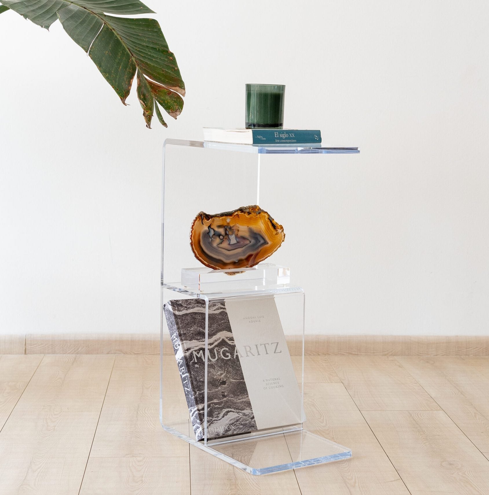 Mesa "C" de Acrílico Con Entrepaño - TSUË - Diseño en Acrílico