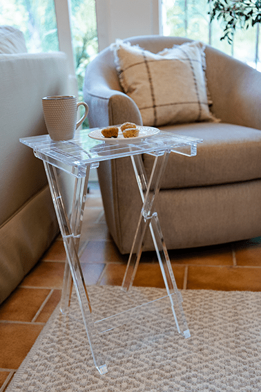Mesa de Acrílico Plegadiza Mediana - TSUË - Diseño en Acrílico